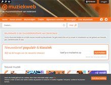 Tablet Screenshot of muziekweb.nl